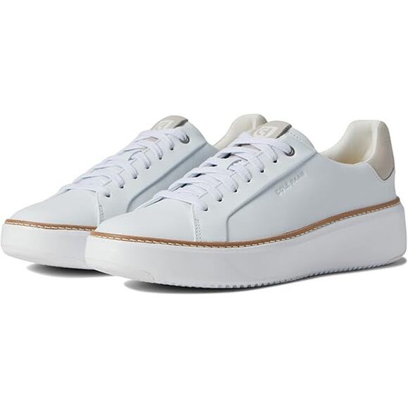 NWT Cole Haan Women's Grandpro TopSpin Sneaker ,White/Dove-Size 9.5